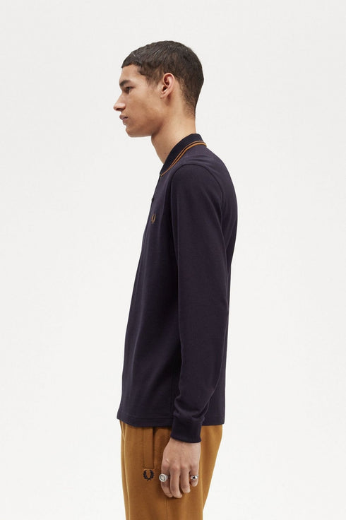 Polo Uomo M3636 con bordini in contrasto Blu caramello Fred Perry- Francavilla Moda